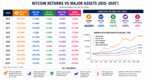 Bitcoin vs S&P 500, US Treasury Bonds, NIFTY 50 and KOSPI